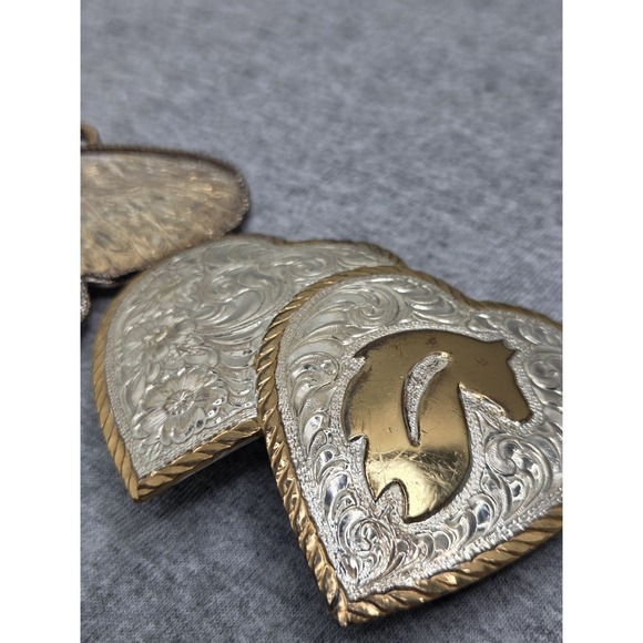 Lot 2 Womens Vintage Montana Silversmiths Crumrine Butterfly Stallion Buckles main image 7